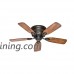 Hunter Fan 42" New Bronze Finish Low Profile Ceiling Fan with Reversible Weathered Oak / Wine Country Blades (Certified Refurbished) - B01MQ2623W